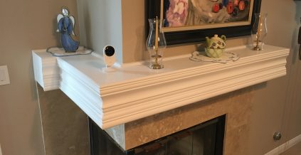 This mantle piece has been revitalized in white by CertaPro Painters. ...