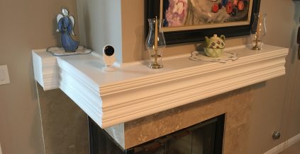 This mantle piece has been revitalized in white by CertaPro Painters. ...